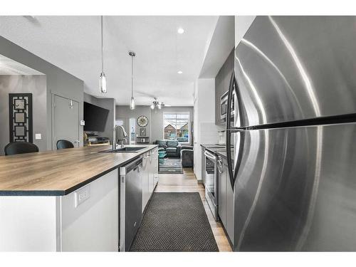 236 Copperstone Cove Se, Calgary, AB - Indoor Photo Showing Kitchen With Upgraded Kitchen