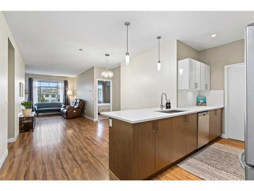 401-10 Auburn Bay Link Se, Calgary, AB - Indoor Photo Showing Kitchen