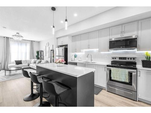 307 Copperstone Manor Se, Calgary, AB - Indoor Photo Showing Kitchen With Stainless Steel Kitchen With Upgraded Kitchen