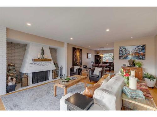 219 Wildwood Drive Sw, Calgary, AB - Indoor Photo Showing Living Room With Fireplace