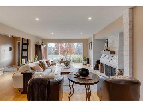 219 Wildwood Drive Sw, Calgary, AB - Indoor Photo Showing Living Room With Fireplace