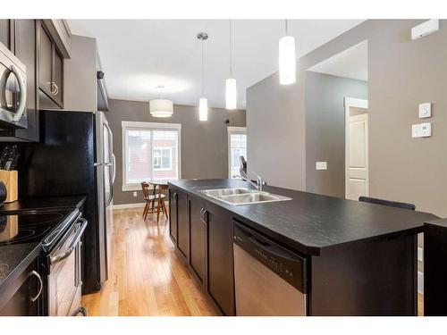 47 Skyview Springs Circle Ne, Calgary, AB - Indoor Photo Showing Kitchen With Stainless Steel Kitchen With Double Sink With Upgraded Kitchen