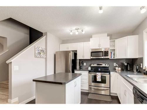 1233 New Brighton Drive Se, Calgary, AB - Indoor Photo Showing Kitchen With Double Sink