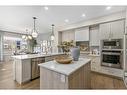 80 Magnolia Green Se, Calgary, AB  - Indoor Photo Showing Kitchen With Stainless Steel Kitchen With Upgraded Kitchen 