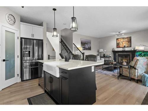 162 Rockyspring Circle Nw, Calgary, AB - Indoor With Fireplace