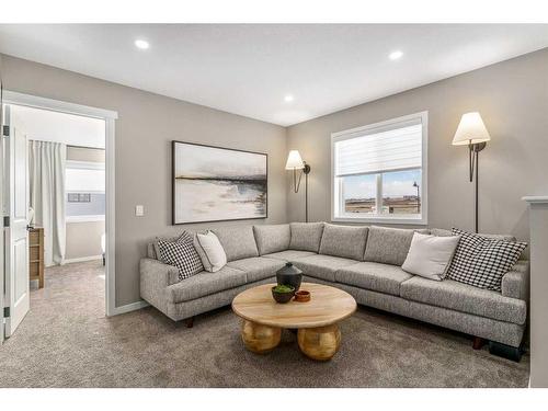 1121 Mahogany Boulevard Se, Calgary, AB - Indoor Photo Showing Living Room