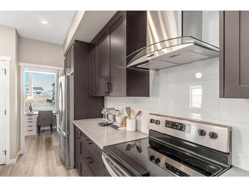 1121 Mahogany Boulevard Se, Calgary, AB - Indoor Photo Showing Kitchen With Stainless Steel Kitchen With Upgraded Kitchen