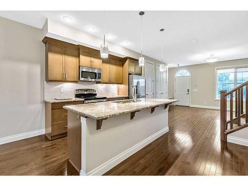 226 Quarry Park Boulevard Se, Calgary, AB - Indoor Photo Showing Kitchen With Stainless Steel Kitchen With Upgraded Kitchen