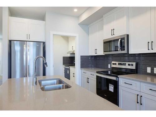 231 Cornerbrook Road Ne, Calgary, AB - Indoor Photo Showing Kitchen With Stainless Steel Kitchen With Double Sink With Upgraded Kitchen