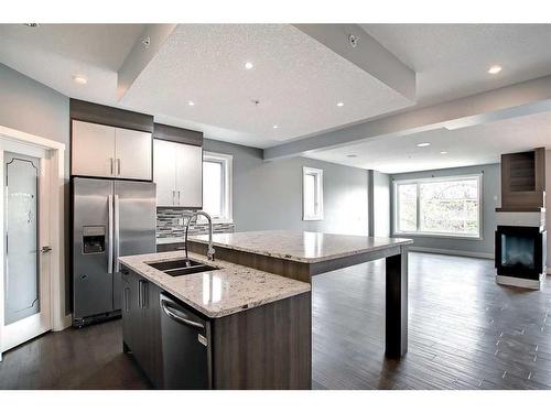 317 15 Avenue Ne, Calgary, AB - Indoor Photo Showing Kitchen With Double Sink With Upgraded Kitchen