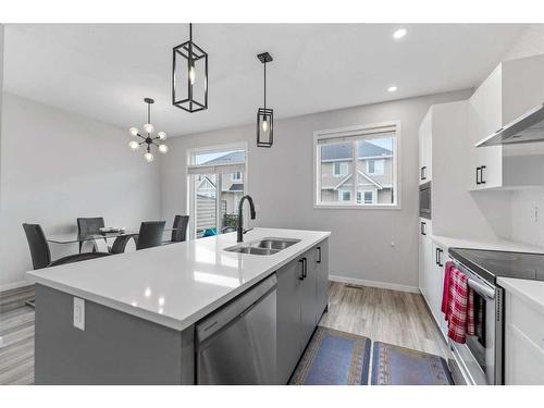 211 South Point Park Sw, Airdrie, AB - Indoor Photo Showing Kitchen With Double Sink