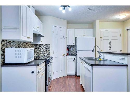 310-290 Shawville Way Se, Calgary, AB - Indoor Photo Showing Kitchen With Double Sink