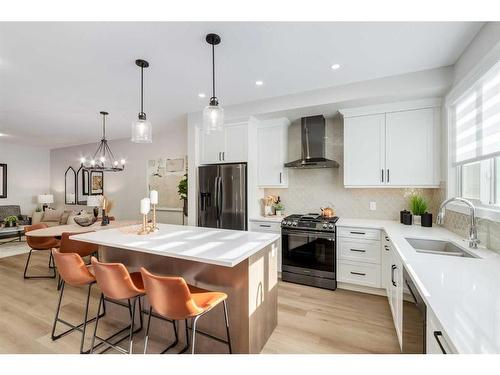 1177 Iron Landing Avenue, Crossfield, AB - Indoor Photo Showing Kitchen With Upgraded Kitchen