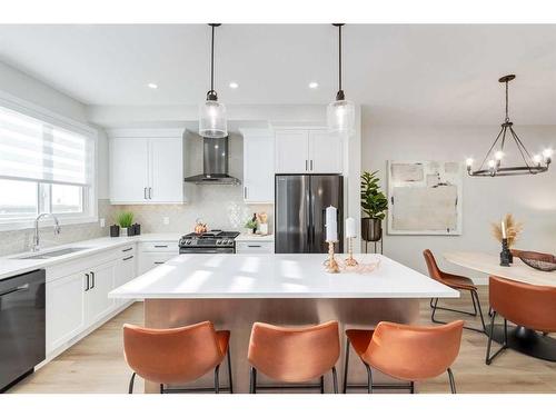 1177 Iron Landing Avenue, Crossfield, AB - Indoor Photo Showing Kitchen With Upgraded Kitchen