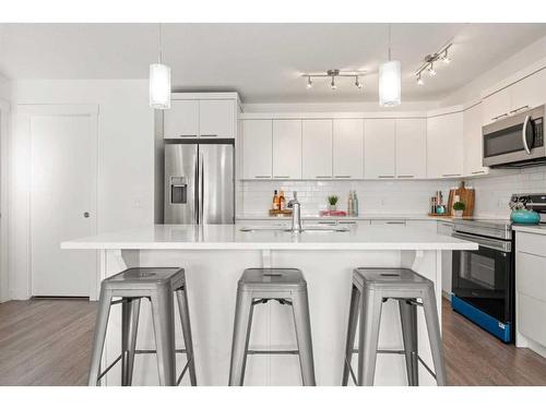 317 Redstone View Ne, Calgary, AB - Indoor Photo Showing Kitchen With Stainless Steel Kitchen With Upgraded Kitchen