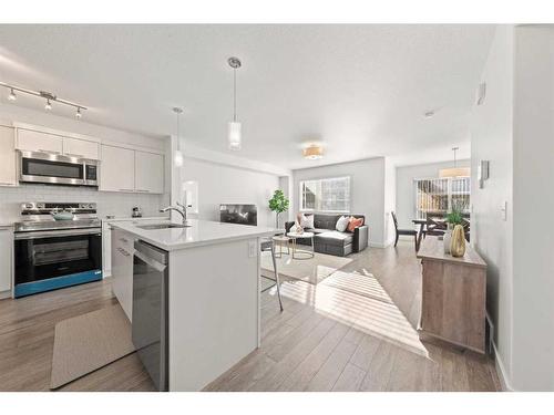 317 Redstone View Ne, Calgary, AB - Indoor Photo Showing Kitchen With Stainless Steel Kitchen