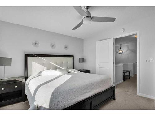 884 Seton Circle Se, Calgary, AB - Indoor Photo Showing Bedroom