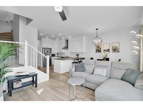 884 Seton Circle Se, Calgary, AB - Indoor Photo Showing Living Room