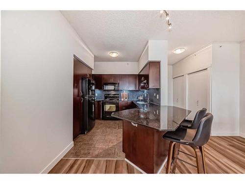 1107-8710 Horton Road, Calgary, AB - Indoor Photo Showing Kitchen With Double Sink