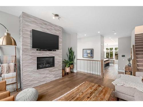 2343 22 Avenue Sw, Calgary, AB - Indoor Photo Showing Living Room With Fireplace