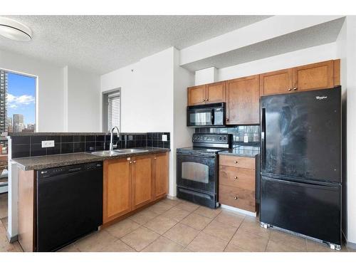 802-1053 10 Street Sw, Calgary, AB - Indoor Photo Showing Kitchen