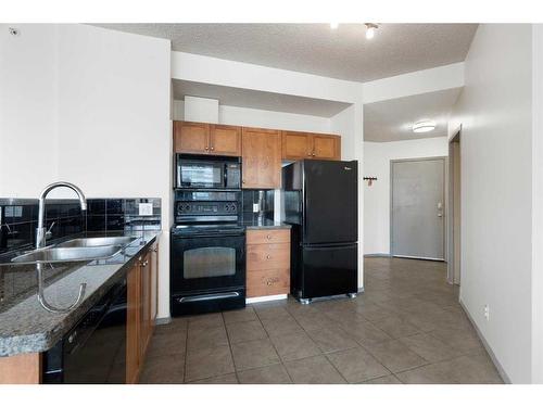 802-1053 10 Street Sw, Calgary, AB - Indoor Photo Showing Kitchen With Double Sink