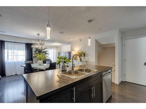 308 Redstone View Ne, Calgary, AB - Indoor Photo Showing Kitchen With Double Sink