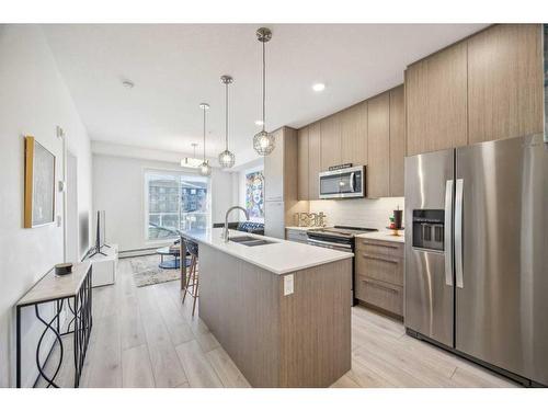 2207-76 Cornerstone Passage Ne, Calgary, AB - Indoor Photo Showing Kitchen With Upgraded Kitchen