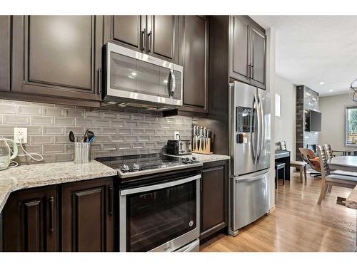 241 Mahogany Parade Se, Calgary, AB - Indoor Photo Showing Kitchen With Stainless Steel Kitchen With Upgraded Kitchen