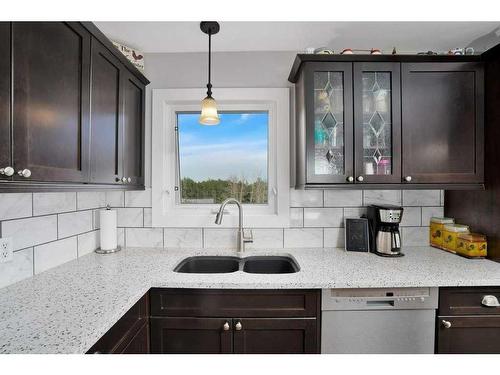 30123 Range Road 22, Rural Mountain View County, AB - Indoor Photo Showing Kitchen With Double Sink