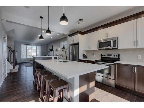 79 Cranford Park Se, Calgary, AB - Indoor Photo Showing Kitchen With Stainless Steel Kitchen With Double Sink With Upgraded Kitchen