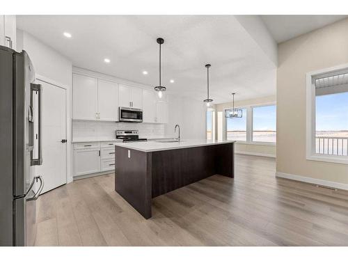 16 Williams Avenue, Olds, AB - Indoor Photo Showing Kitchen With Upgraded Kitchen