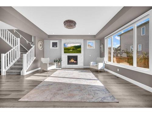 137 Cityside Road Ne, Calgary, AB - Indoor With Fireplace