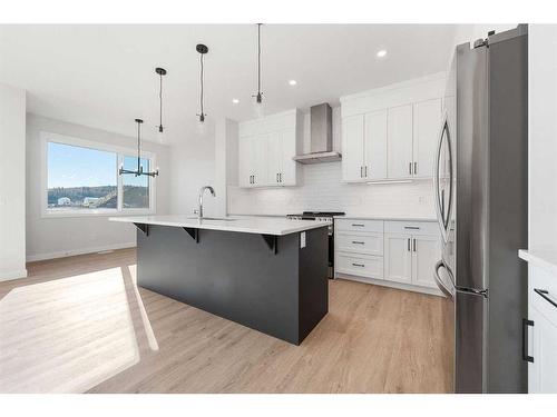 11 Creekstone Gardens Sw, Calgary, AB - Indoor Photo Showing Kitchen With Stainless Steel Kitchen With Upgraded Kitchen