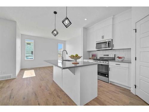 305 Ambleton Drive Nw, Calgary, AB - Indoor Photo Showing Kitchen With Upgraded Kitchen