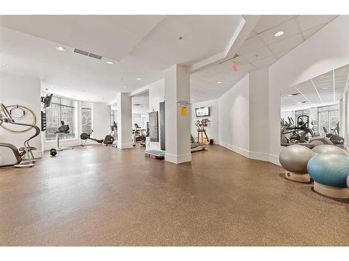 305-600 Princeton Way Sw, Calgary, AB - Indoor Photo Showing Gym Room