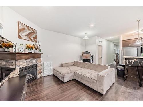 4803 4 Street, Calgary, AB - Indoor Photo Showing Living Room With Fireplace