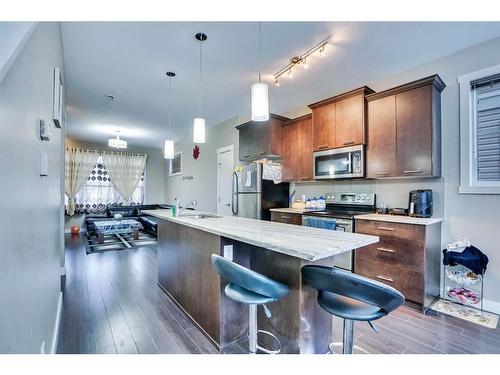 136 Redstone View Ne, Calgary, AB - Indoor Photo Showing Kitchen With Upgraded Kitchen