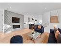 3318 42 Street Sw, Calgary, AB  - Indoor Photo Showing Living Room With Fireplace 