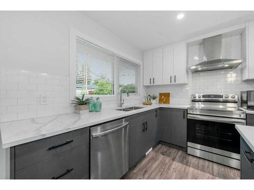 8211 4A Street Sw, Calgary, AB - Indoor Photo Showing Kitchen With Double Sink