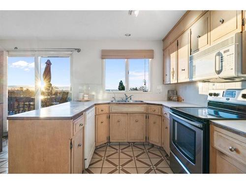 40 Thornaby Crescent Nw, Calgary, AB - Indoor Photo Showing Kitchen With Double Sink