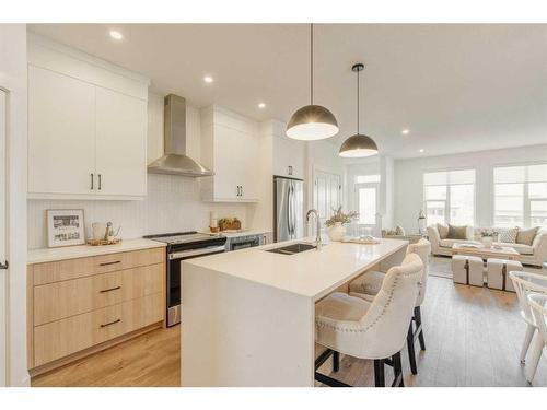 8 Royston Walk Nw, Calgary, AB - Indoor Photo Showing Kitchen With Double Sink With Upgraded Kitchen