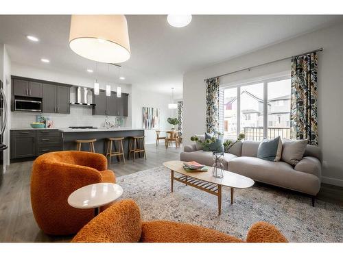 136 Sora Terrace Se, Calgary, AB - Indoor Photo Showing Living Room