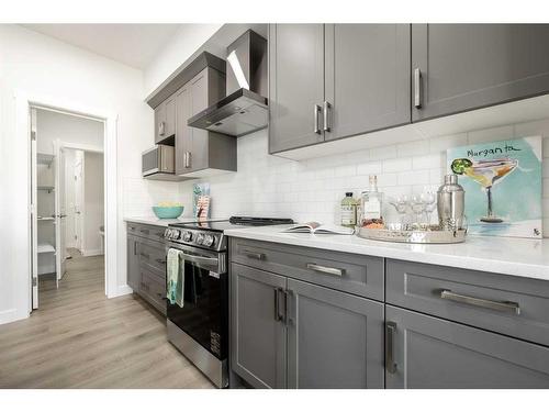 136 Sora Terrace Se, Calgary, AB - Indoor Photo Showing Kitchen With Upgraded Kitchen