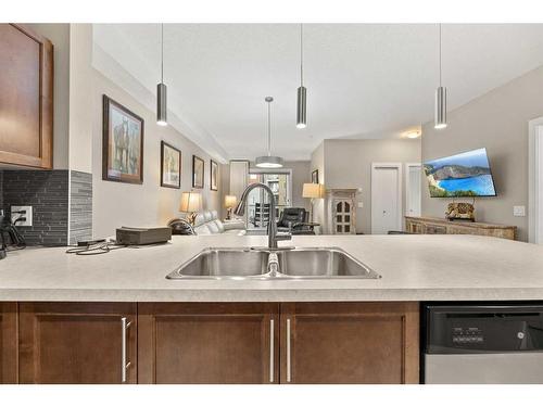 2219-604 East Lake Boulevard Ne, Airdrie, AB - Indoor Photo Showing Kitchen With Double Sink