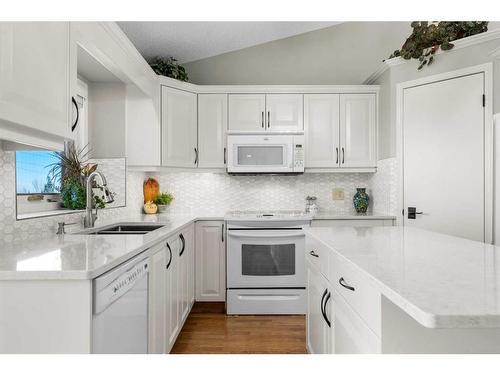 28 Macewan Park Close Nw, Calgary, AB - Indoor Photo Showing Kitchen With Double Sink With Upgraded Kitchen