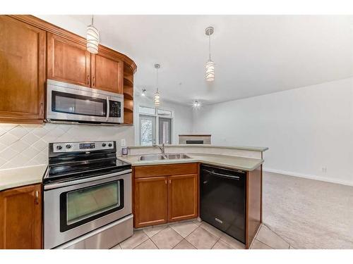 4205-24 Hemlock Crescent Sw, Calgary, AB - Indoor Photo Showing Kitchen With Double Sink