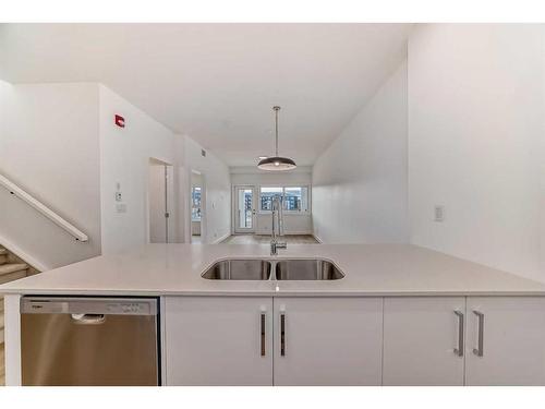 2216-151 Skyview Bay Ne, Calgary, AB - Indoor Photo Showing Kitchen With Double Sink