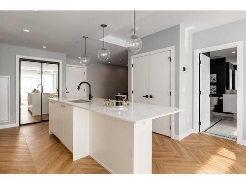 706-8505 Broadcast Avenue Sw, Calgary, AB - Indoor Photo Showing Kitchen With Upgraded Kitchen