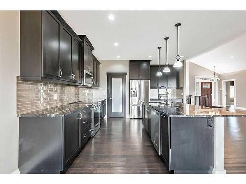 349050 Tamarack Drive East, Rural Foothills County, AB - Indoor Photo Showing Kitchen With Upgraded Kitchen